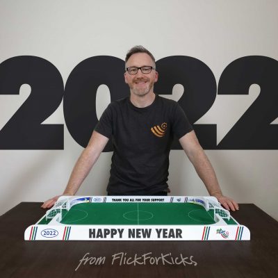 Happy New Year 2022 message from Gareth Christie, the FlickForKicks owner