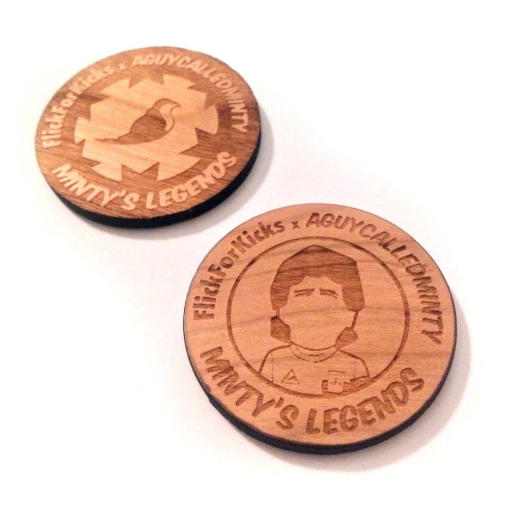 Laser-etched Minty's Legends 'Diego' coin